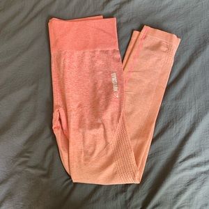 Gymshark seamless coral Ombré leggings